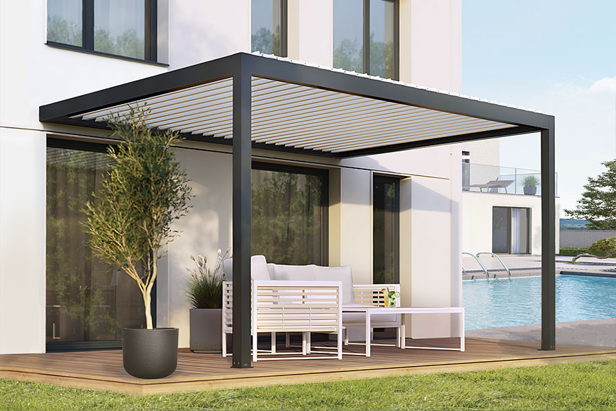 Pergola Bioclimatique EOLITE Adossée