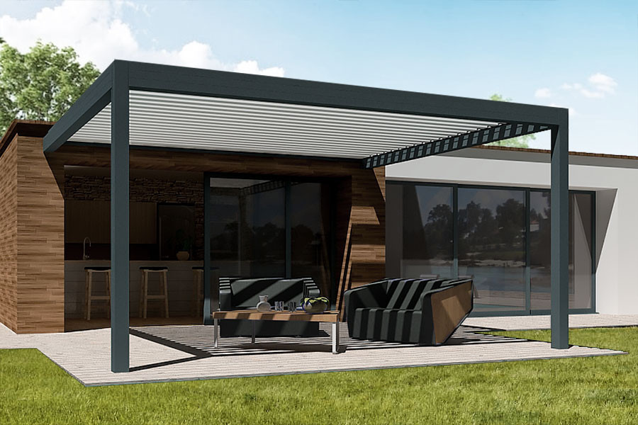 Pergola Bioclimatique EOLUX LP Adossée