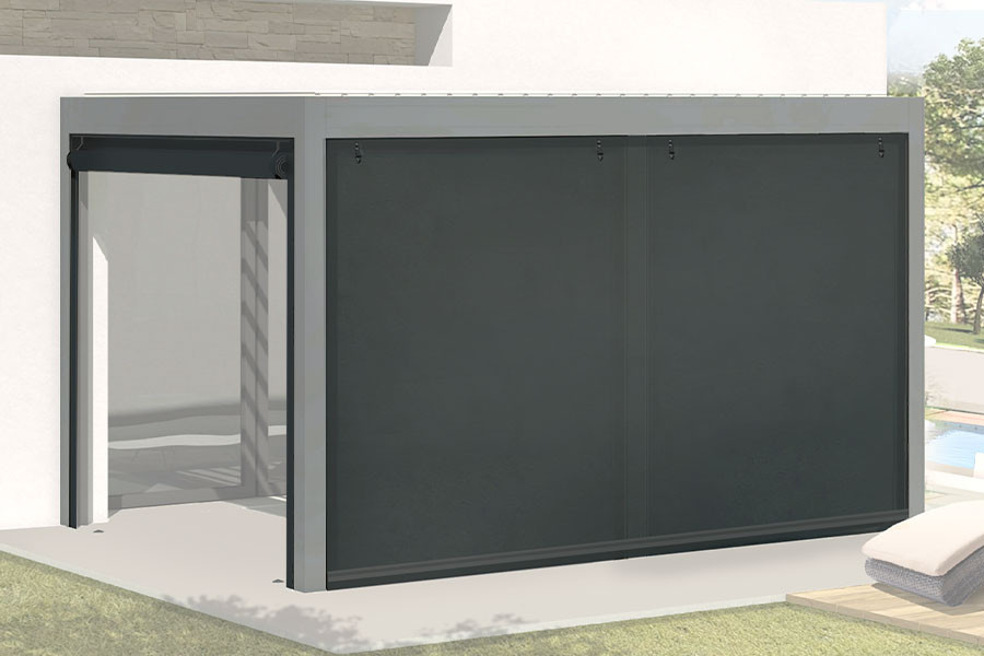 BÃ¢che Sur-Mesure CLOSEO Opaque pour Pergola